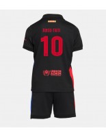 Barcelona Ansu Fati #10 Venkovní dres pro děti 2024-25 Krátký Rukáv (+ trenýrky)